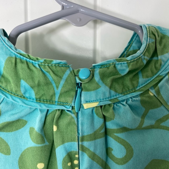 Baby GAP toddler‎ girl’s blue green floral button casual dress summer spring 2T - Picture 4 of 8